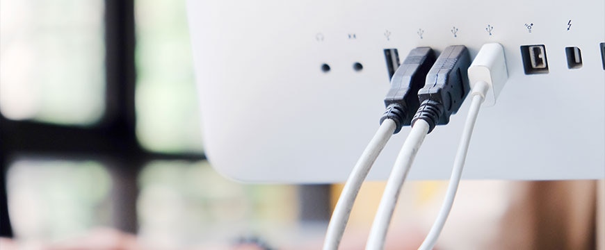 USB ports and cables